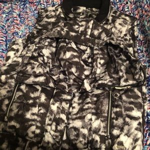 Grey, black and white cheetah print vest